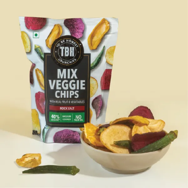 To Be Honest Mix Veggie Chips with Rock Salt