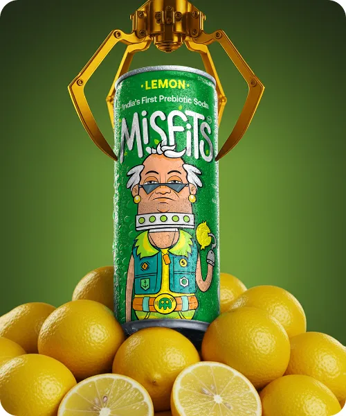 Misfits Mr. Sublime Lemon Prebiotic Soda